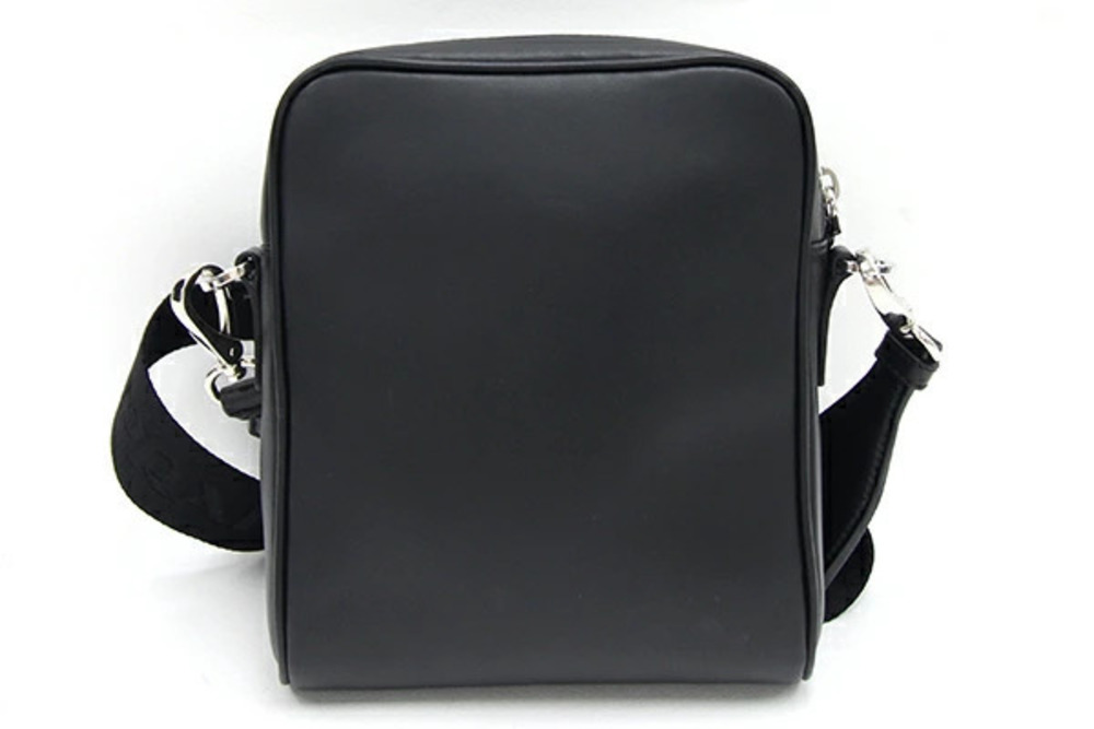 Prada Shoulder Leather Black Crossbody Bag Clutch Black